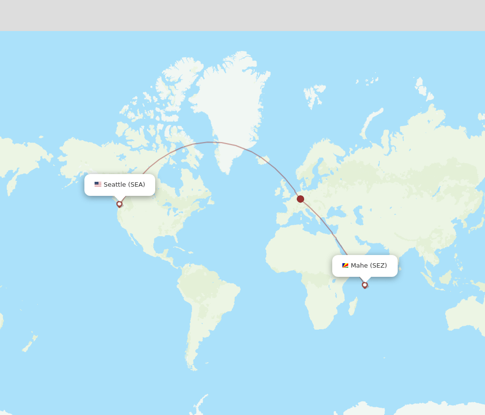 SEA to SEZ flights and routes map