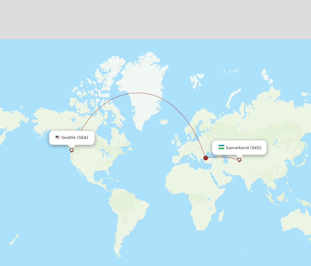 SEA-SKD flight routes