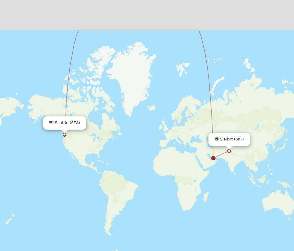 SEA-SKT flight routes
