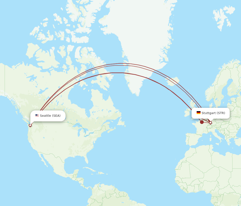 SEA-STR flight routes