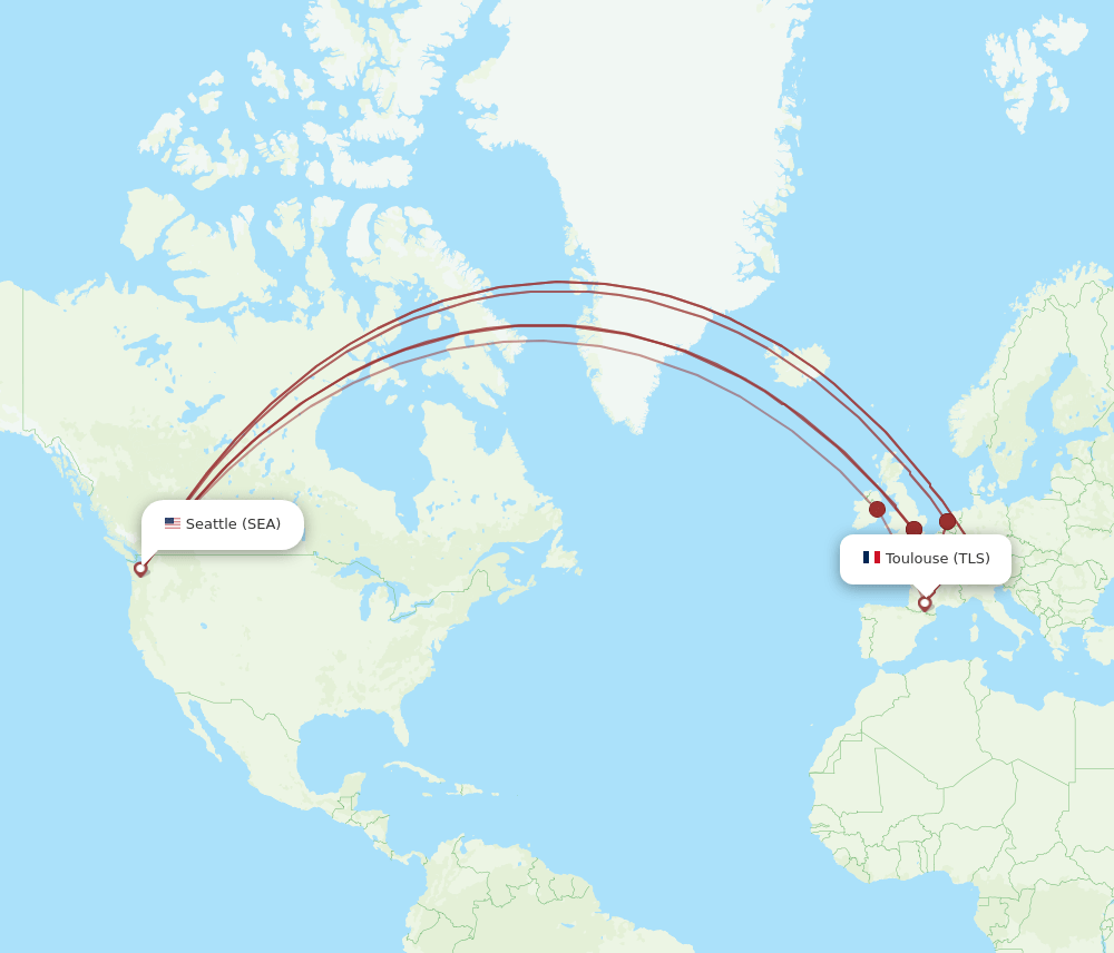 SEA-TLS flight routes