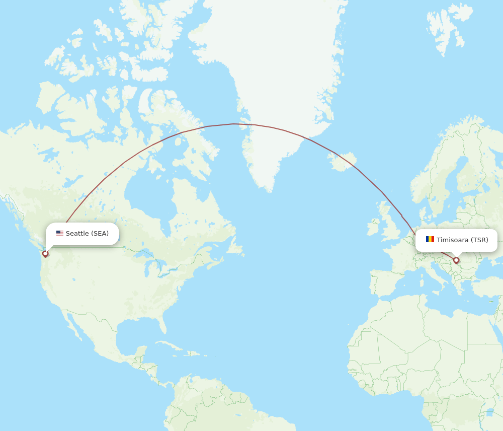 SEA-TSR flight routes