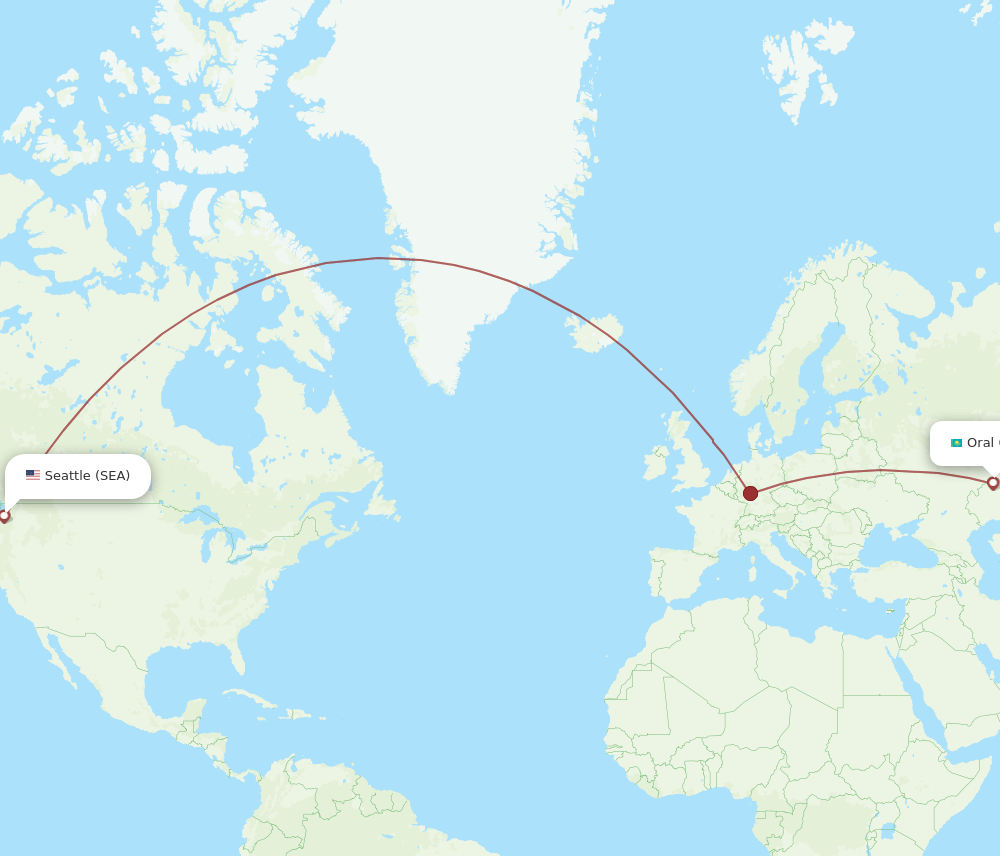 SEA-URA flight routes