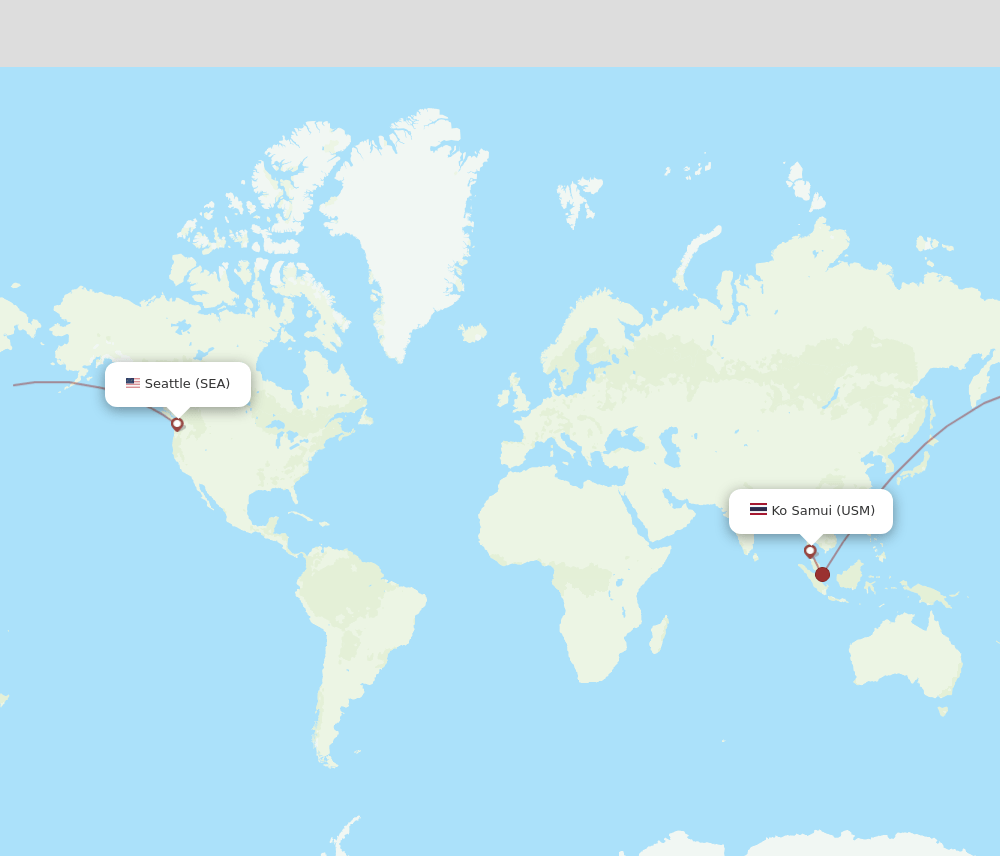 SEA-USM flight routes