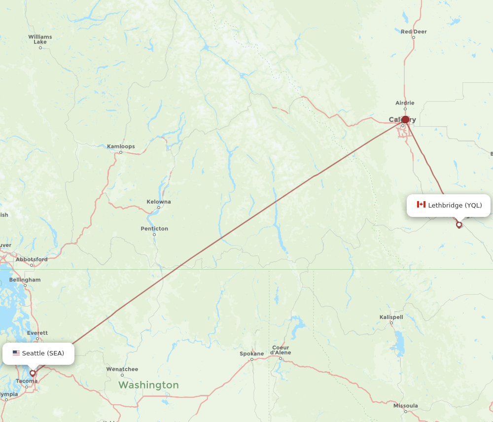 SEA-YQL flight routes