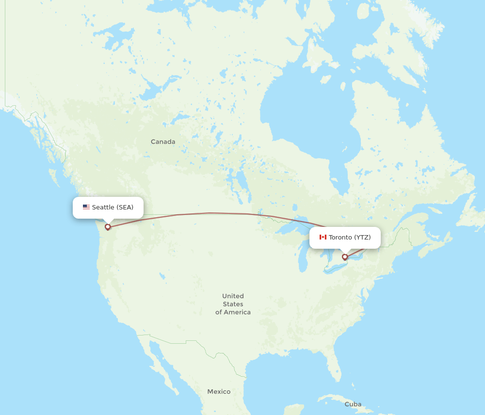 SEA-YTZ flight routes