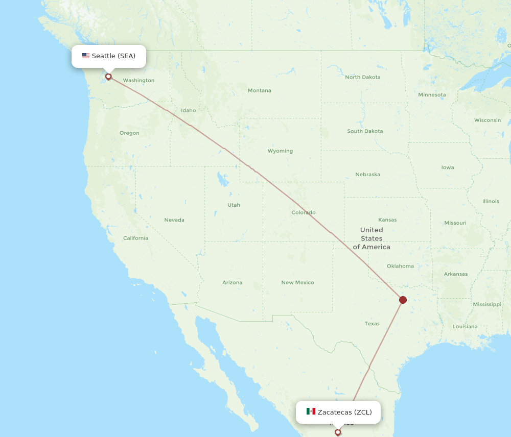 SEA-ZCL flight routes