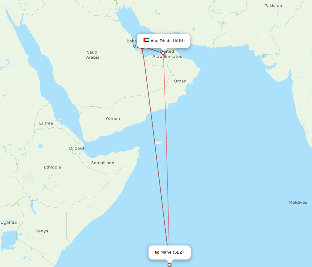 SEZ-AUH flight routes