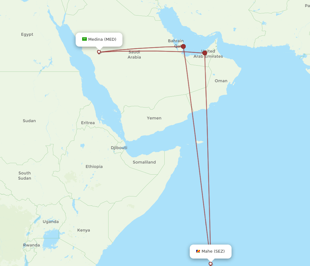 SEZ-MED flight routes