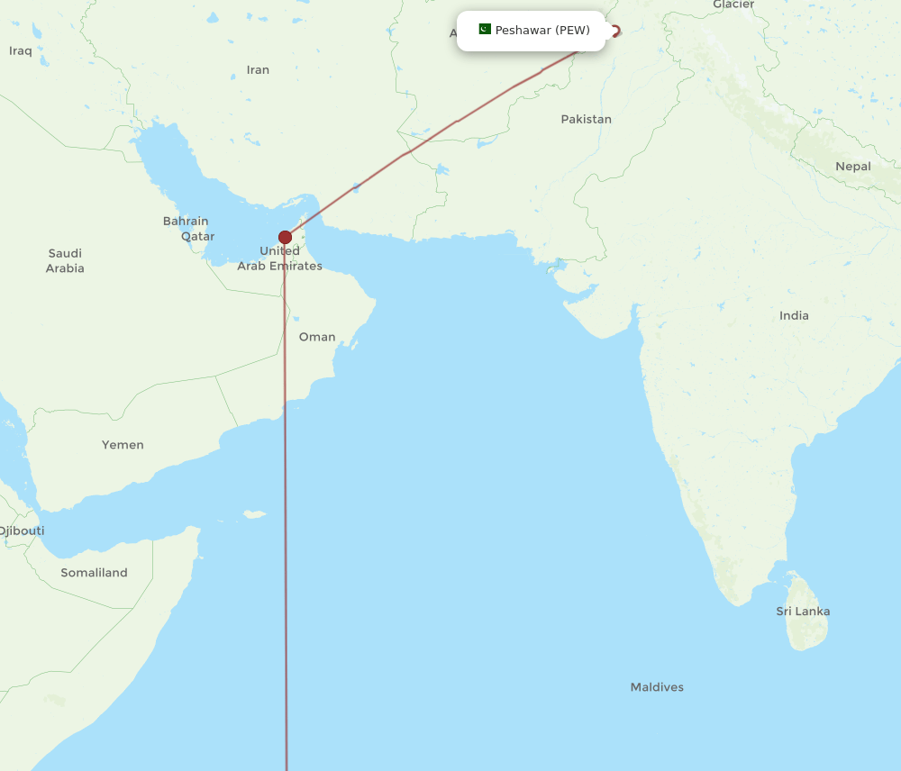 SEZ-PEW flight routes