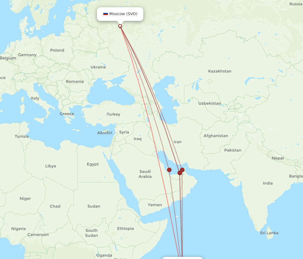 SEZ-SVO flight routes