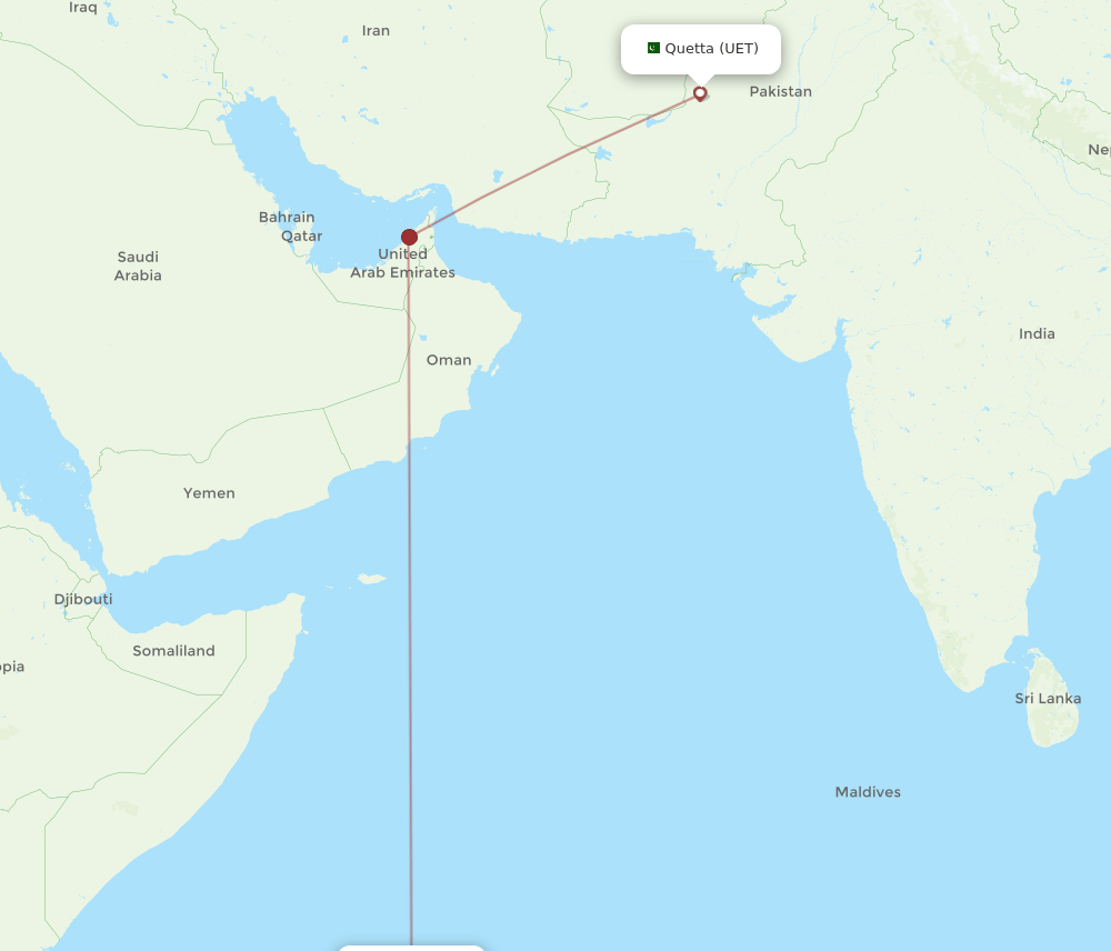 SEZ-UET flight routes