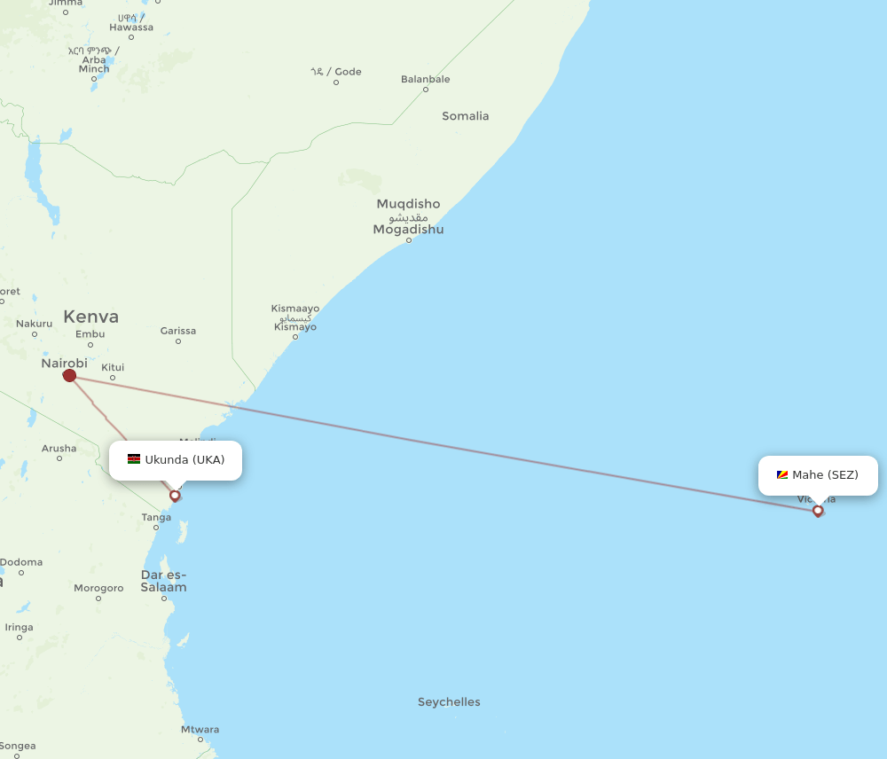 SEZ-UKA flight routes