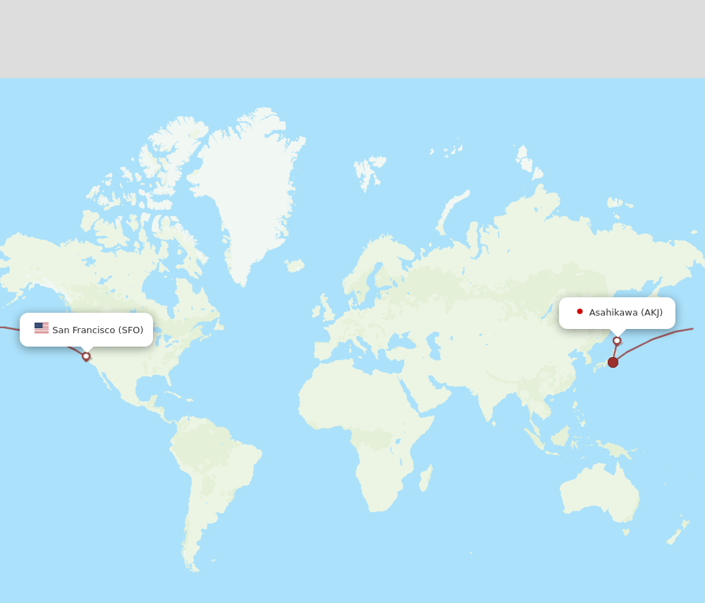 SFO-AKJ flight routes
