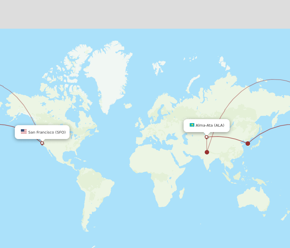 SFO-ALA flight routes