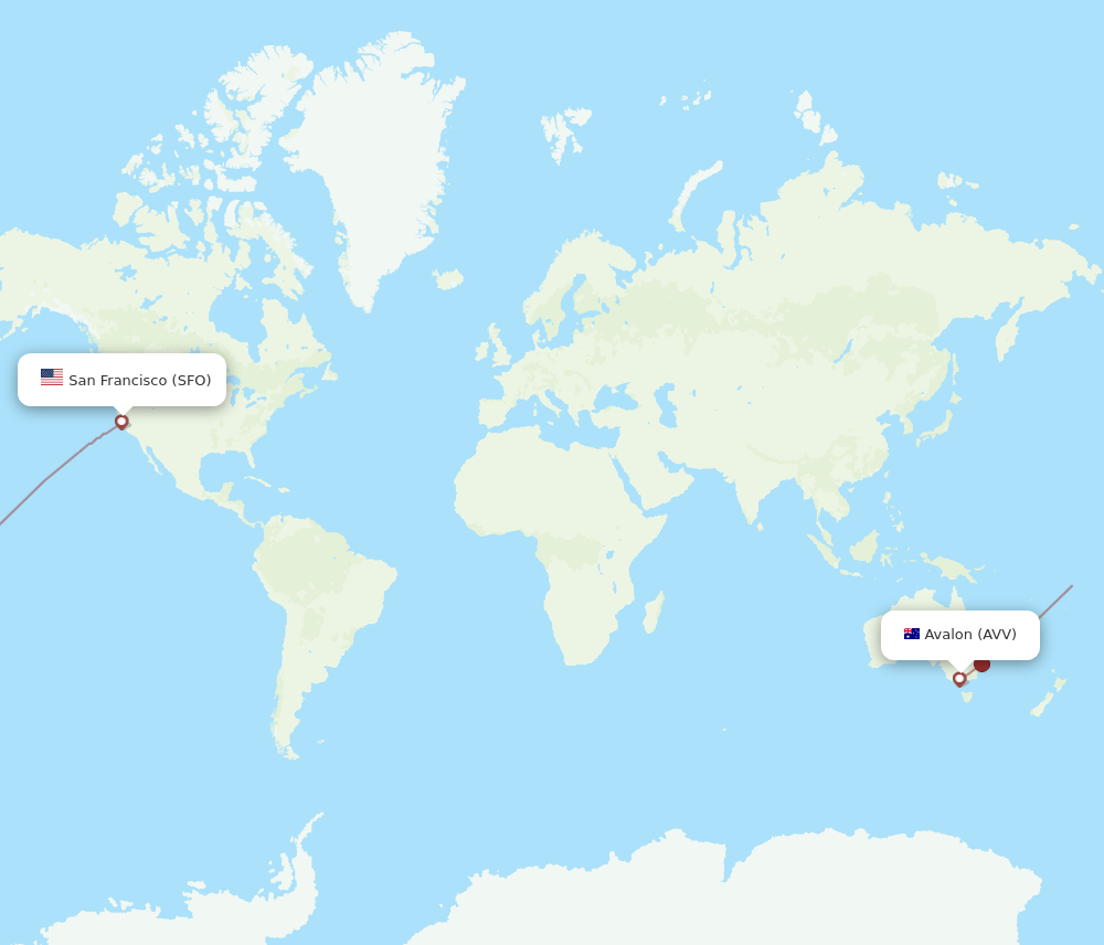 SFO-AVV flight routes