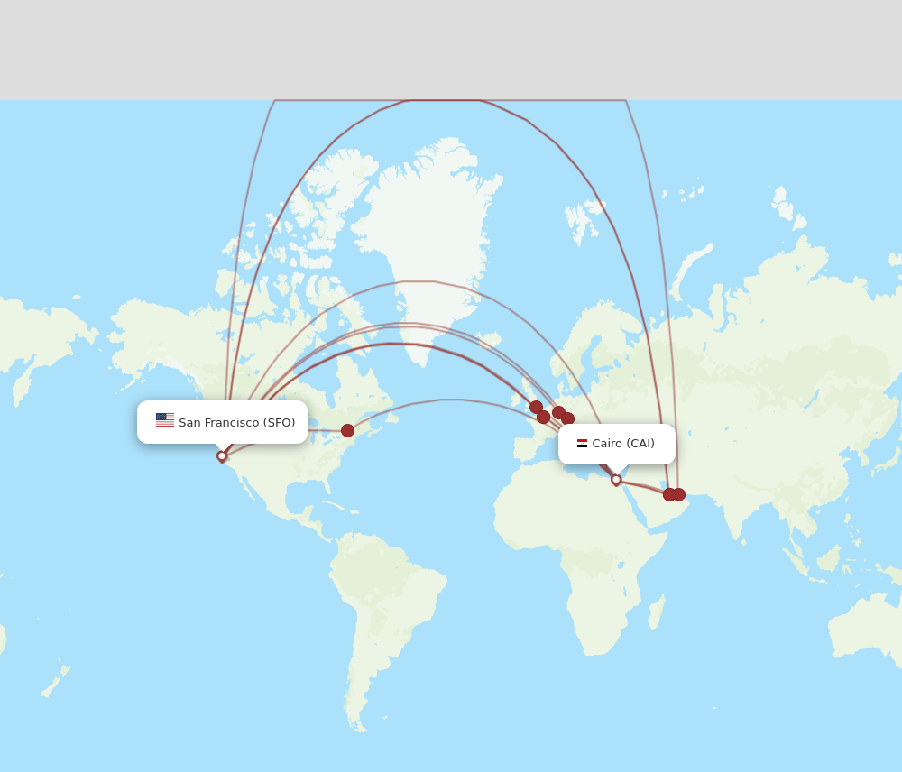 SFO-CAI flight routes