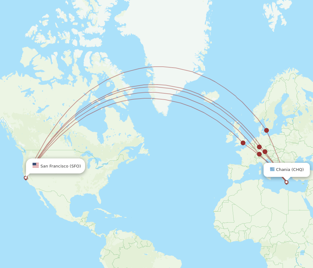 SFO-CHQ flight routes