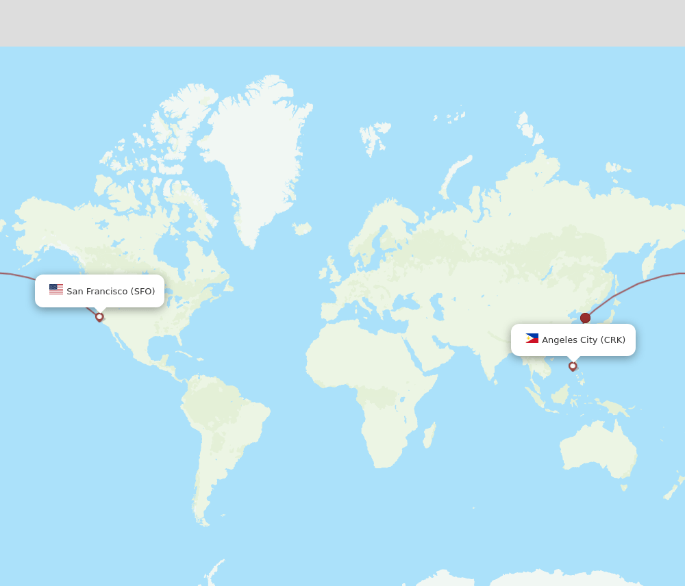 SFO-CRK flight routes