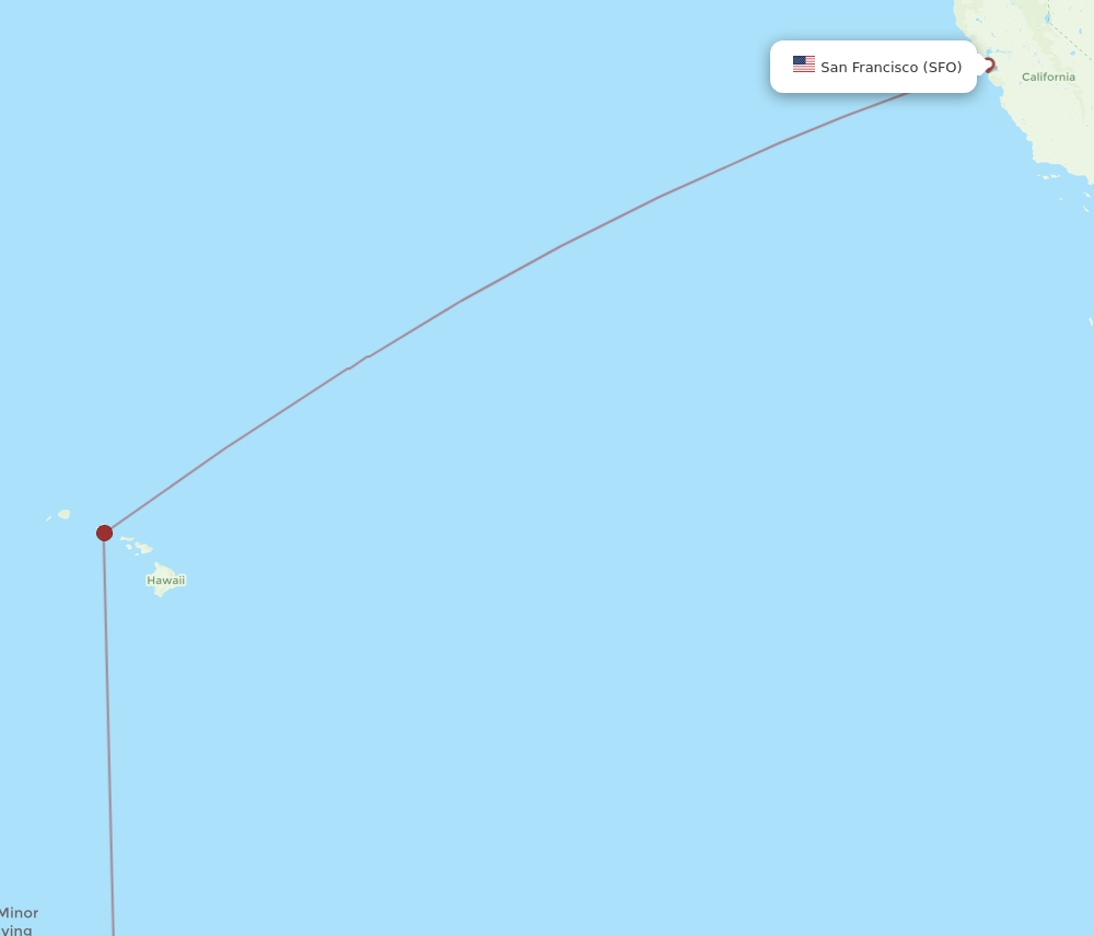 SFO-CXI flight routes