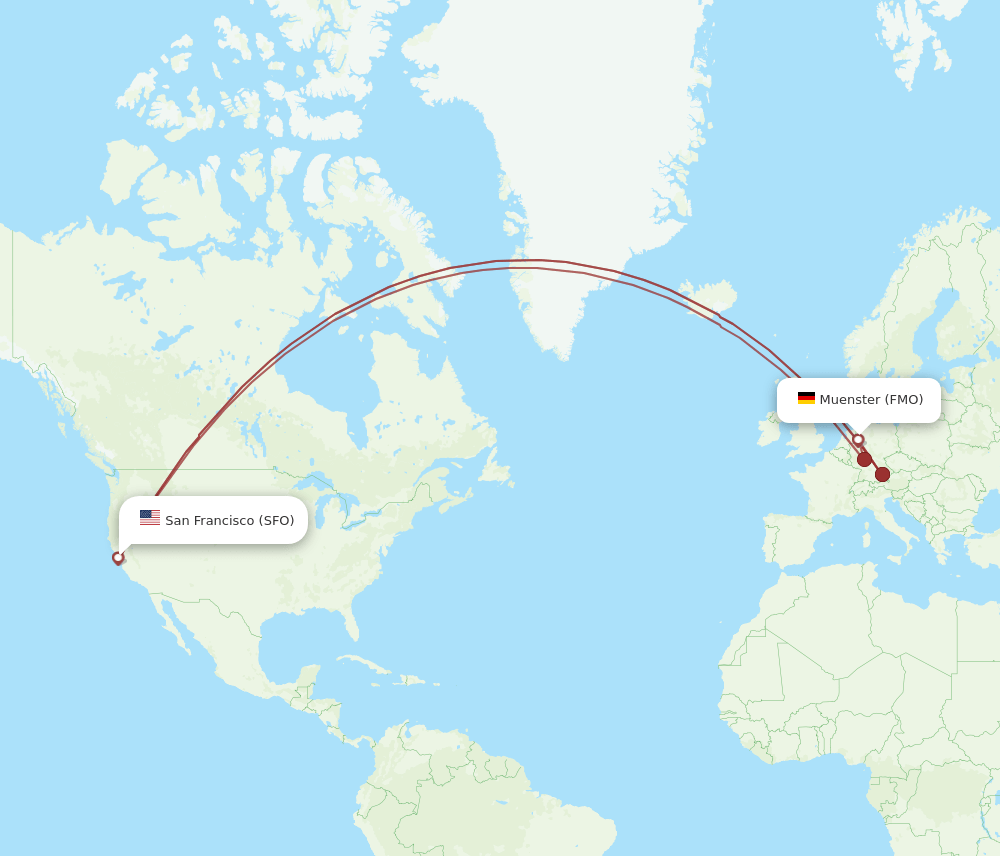 SFO-FMO flight routes