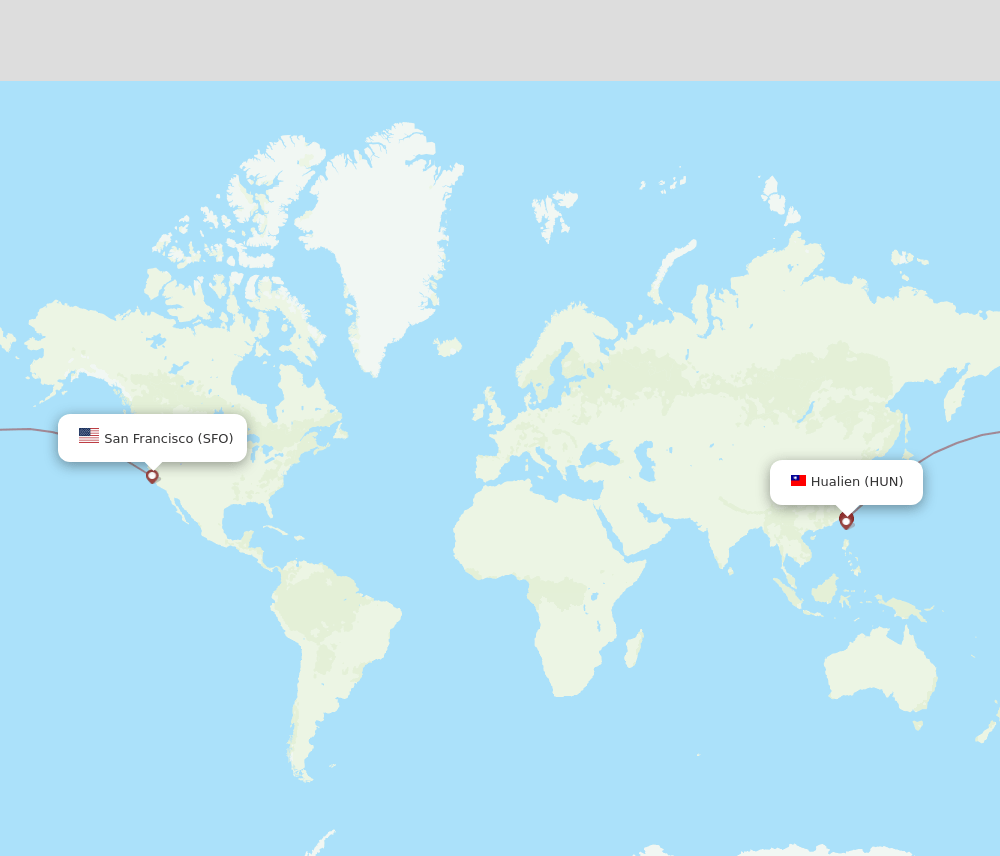 SFO-HUN flight routes