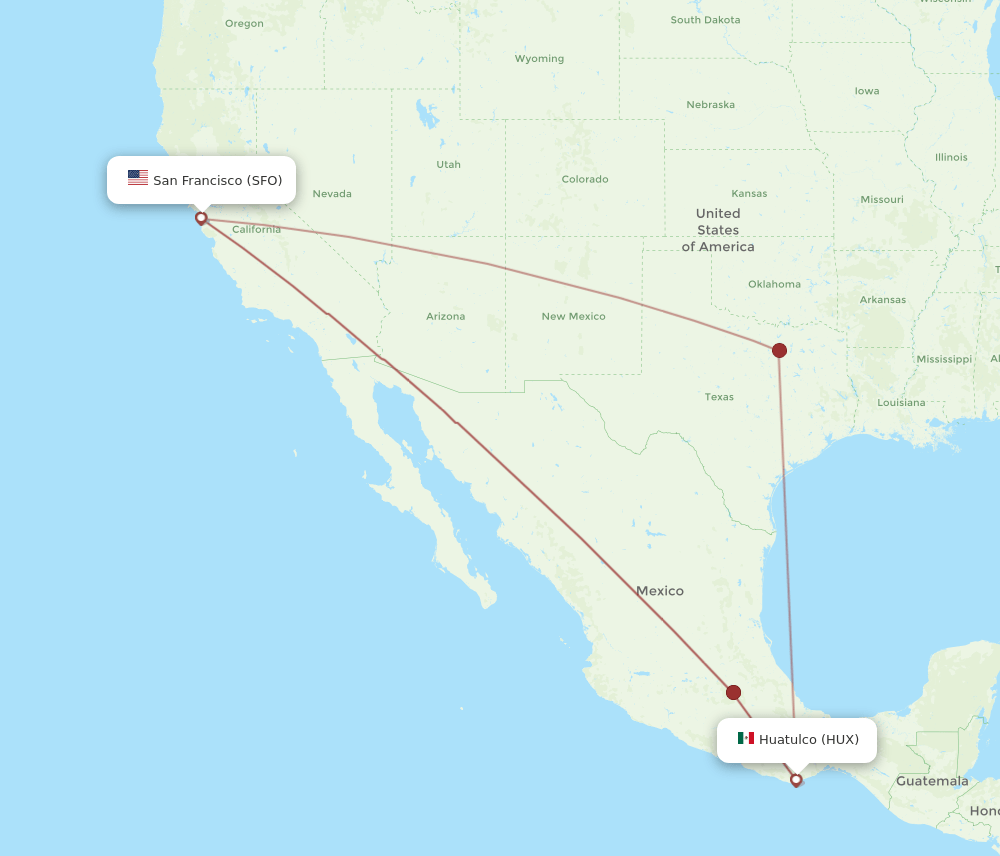 SFO-HUX flight routes