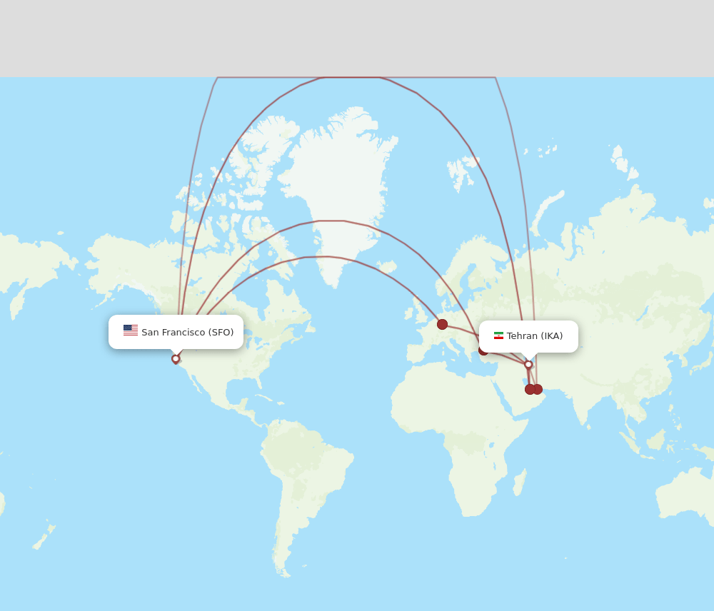 SFO-IKA flight routes