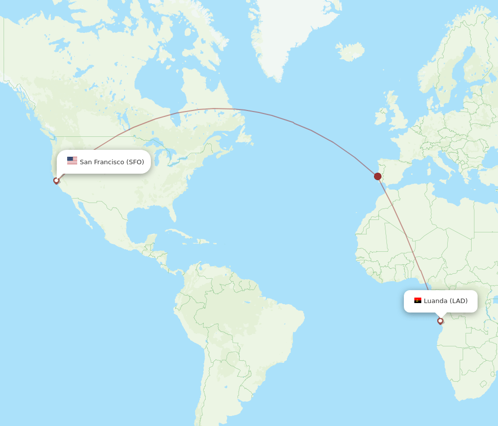 SFO-LAD flight routes