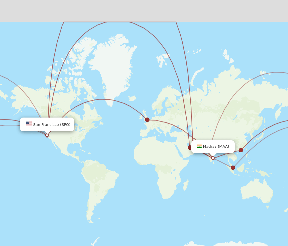 San Francisco To Chennai Direct Flight