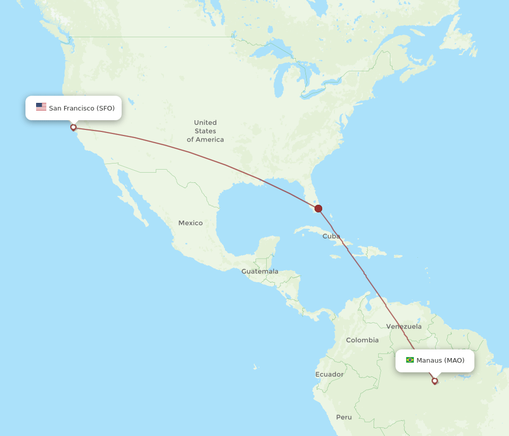 SFO-MAO flight routes