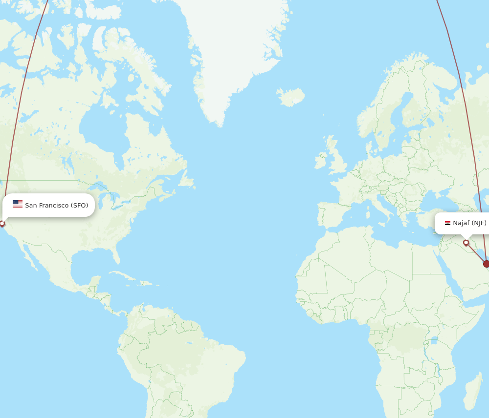 SFO-NJF flight routes