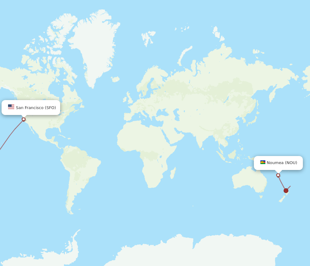 SFO-NOU flight routes
