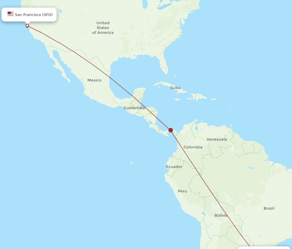 SFO-POA flight routes