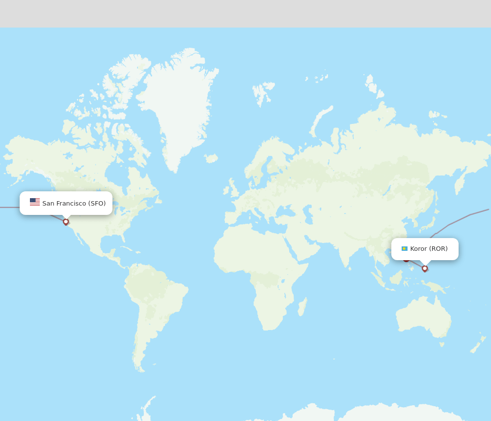 SFO-ROR flight routes