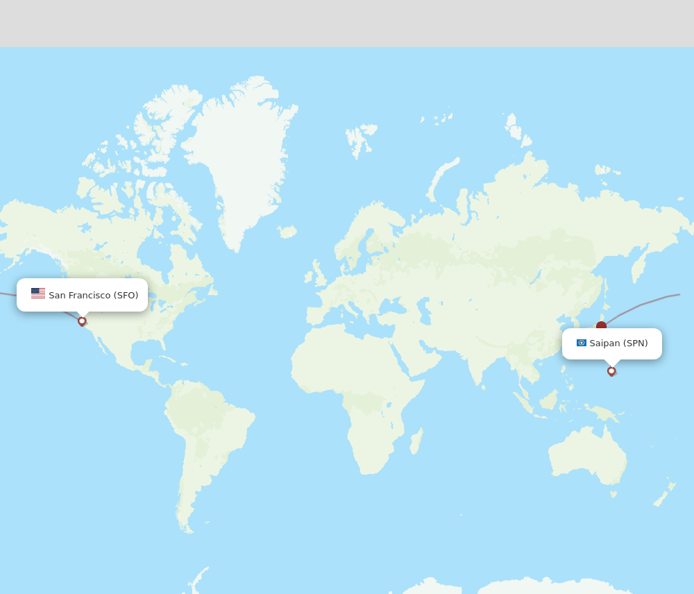 SFO-SPN flight routes