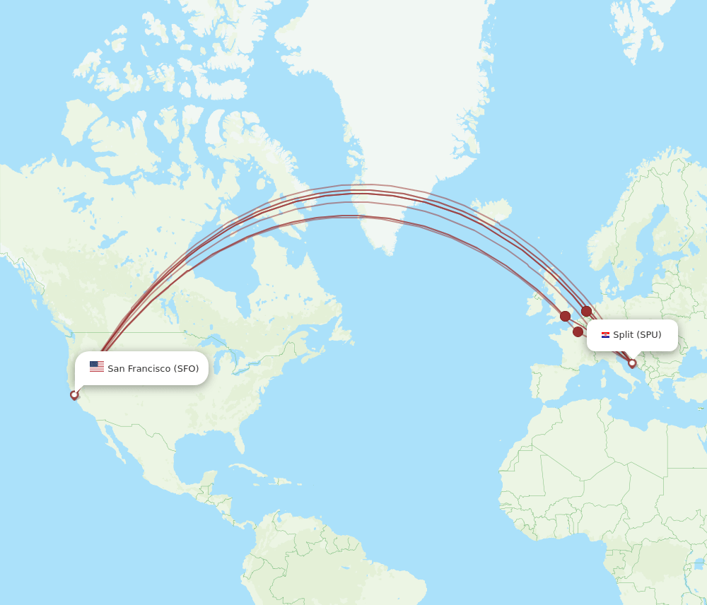 SFO-SPU flight routes