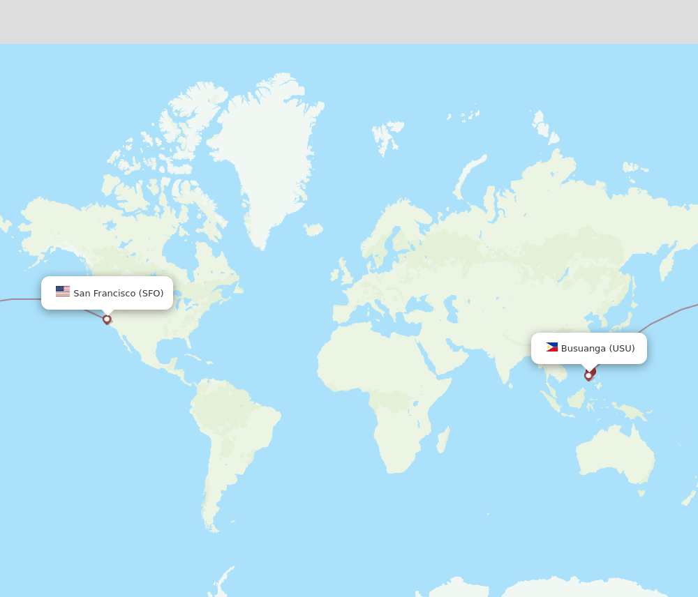 SFO-USU flight routes