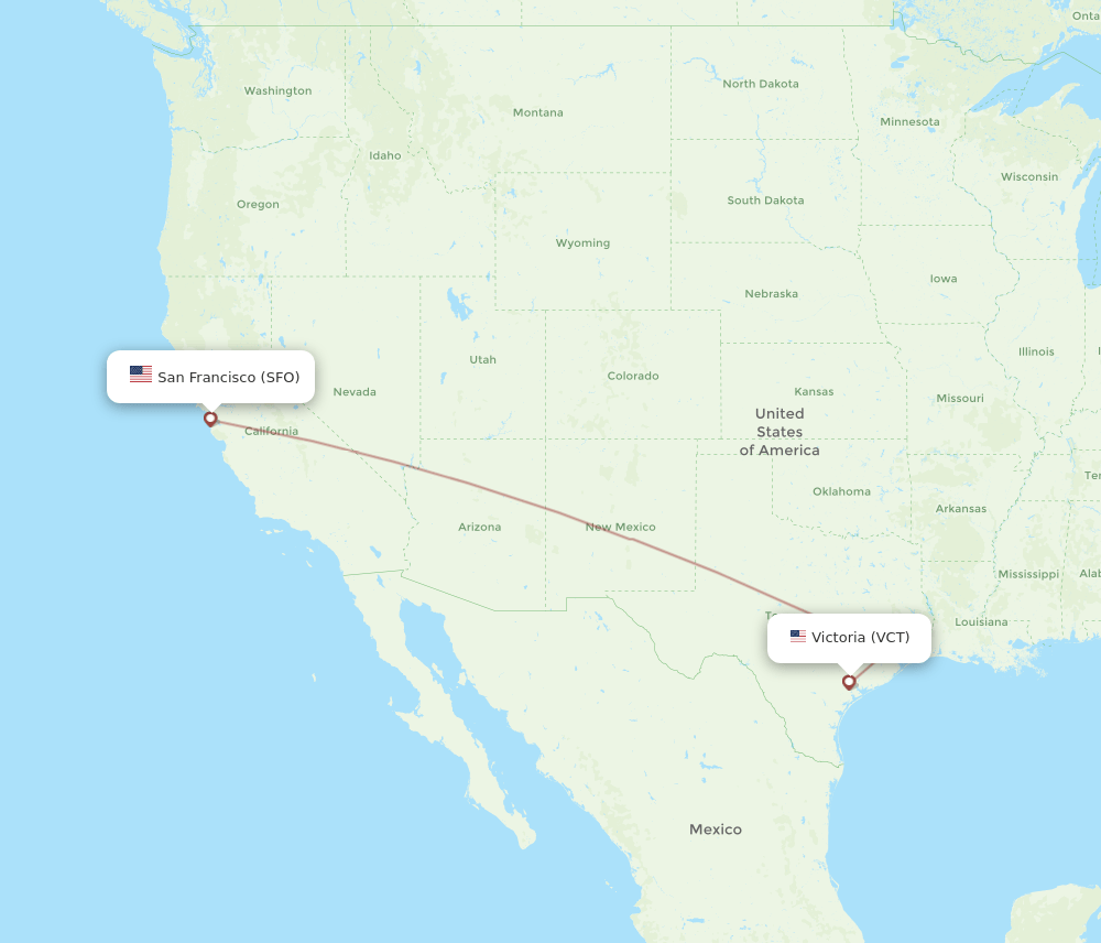 SFO-VCT flight routes