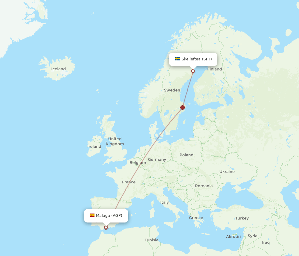 SFT-AGP flight routes