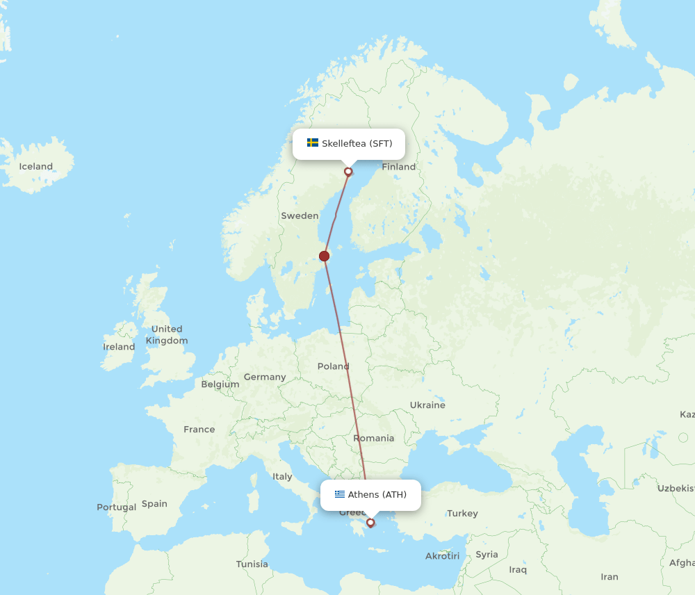 SFT-ATH flight routes