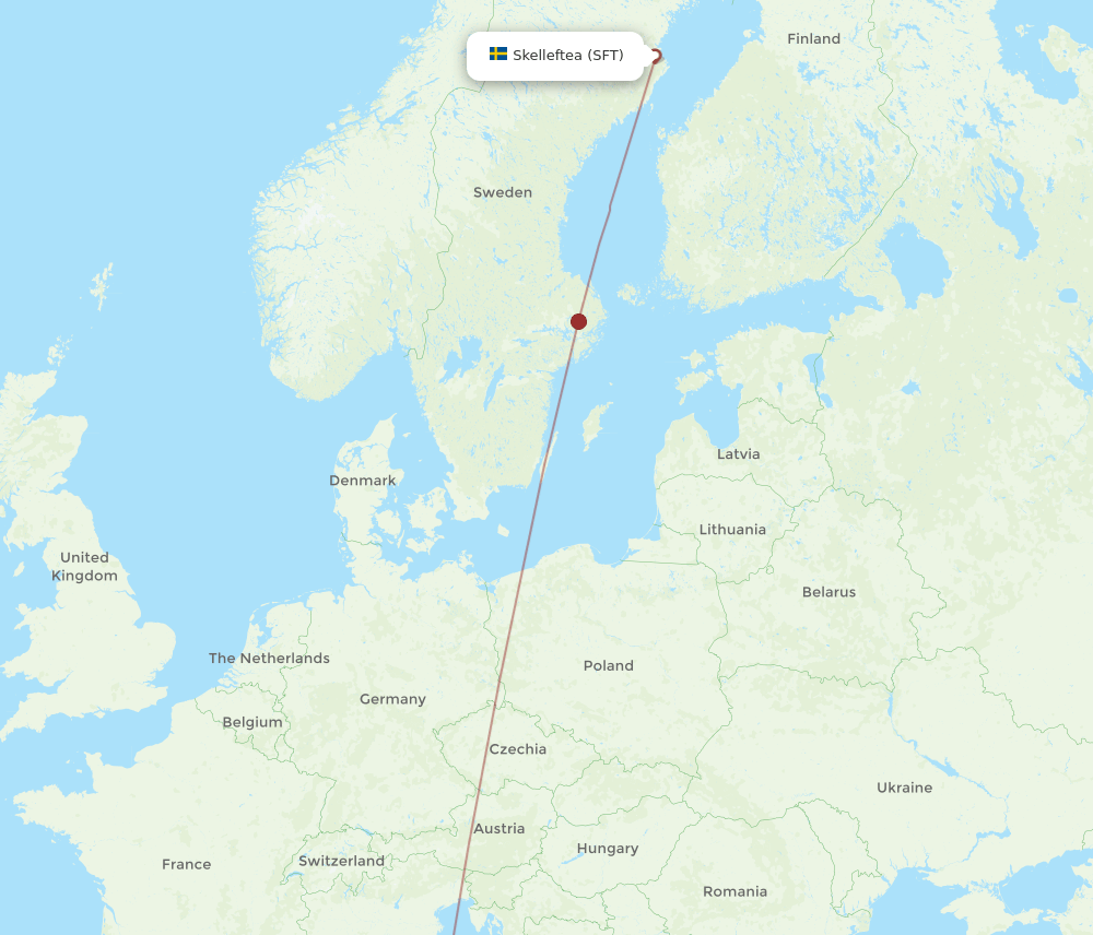 SFT-FCO flight routes