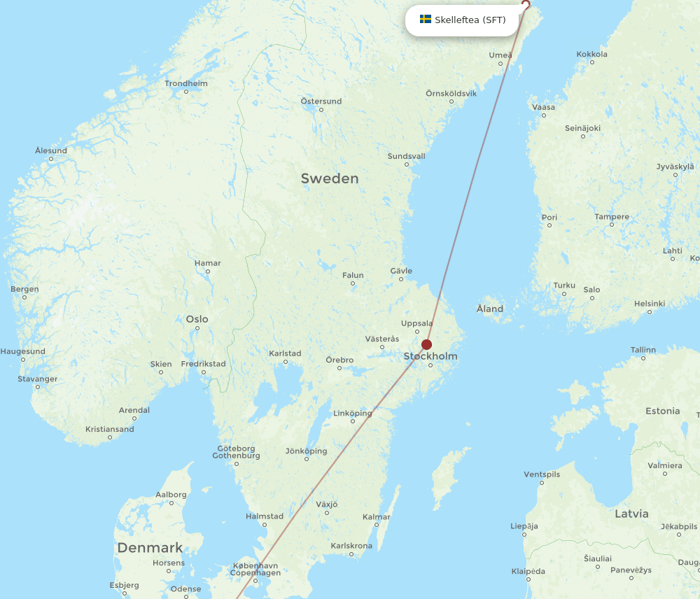 SFT to HAM flights and routes map