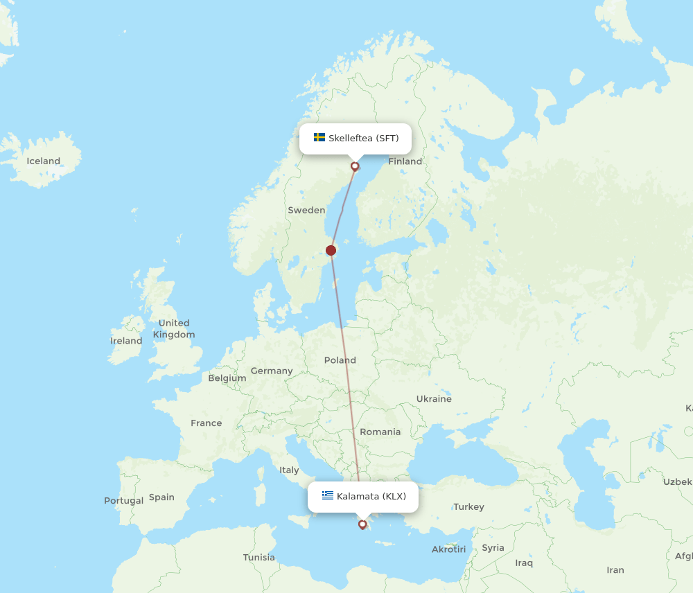 SFT-KLX flight routes