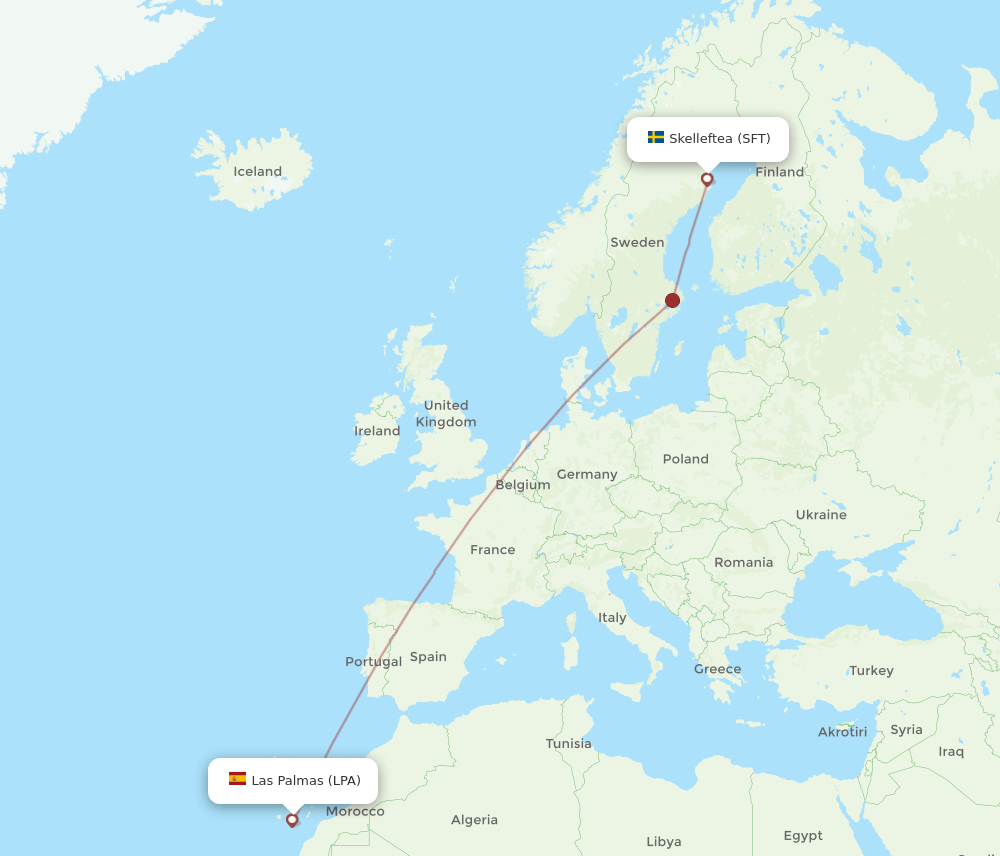 SFT-LPA flight routes