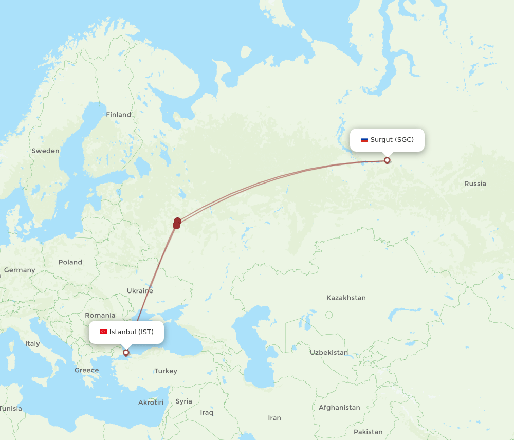SGC-IST flight routes