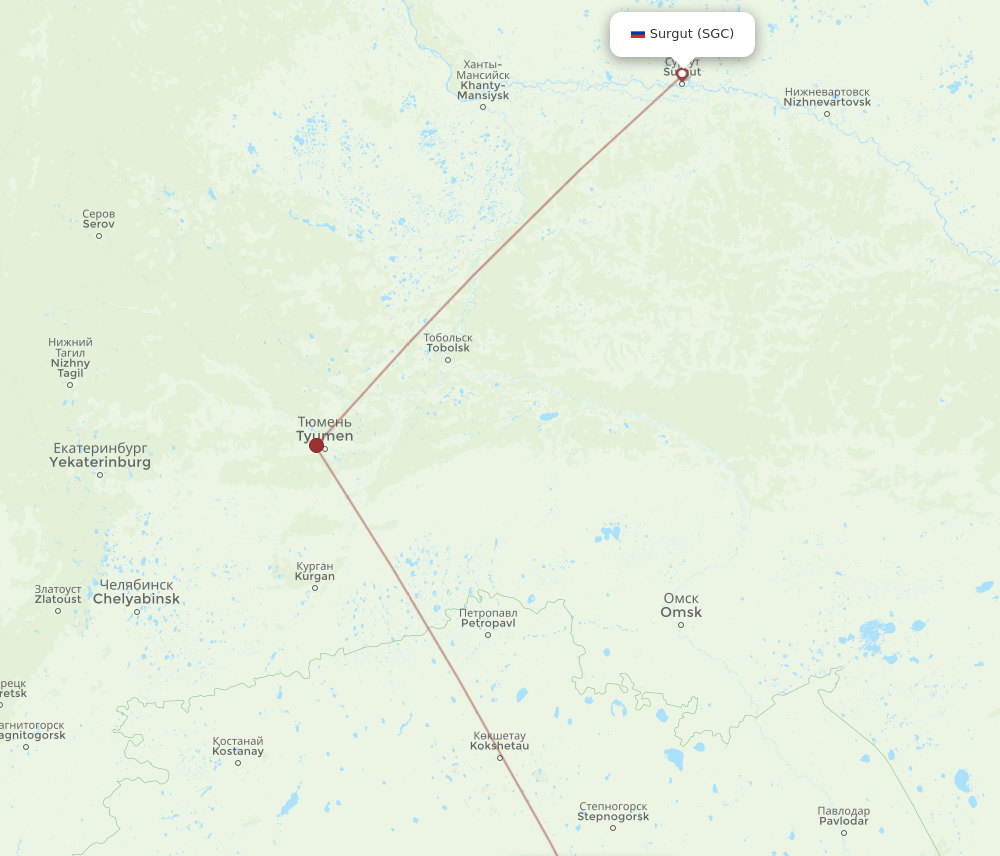 SGC-NQZ flight routes