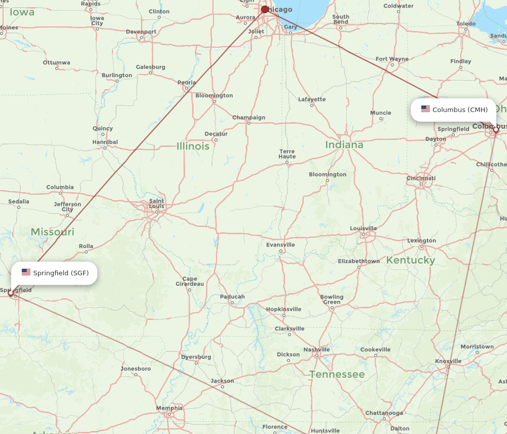 SGF-CMH flight routes