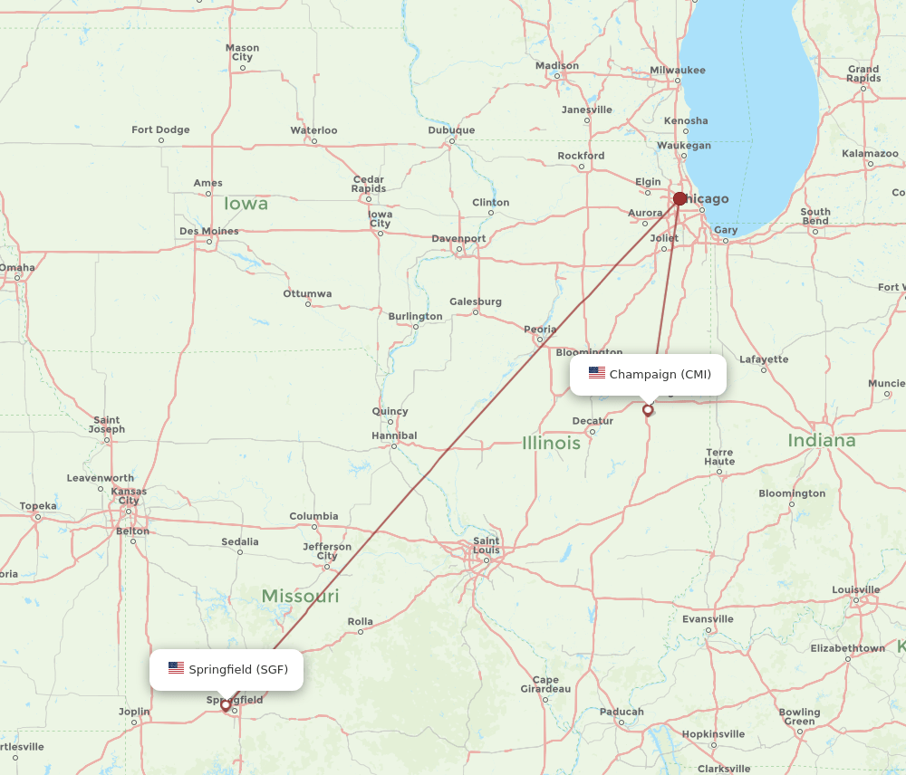 SGF-CMI flight routes