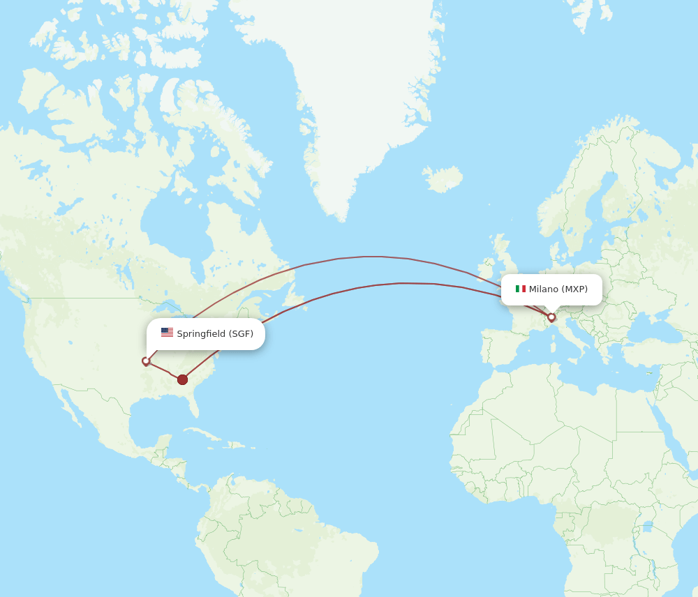 SGF-MXP flight routes
